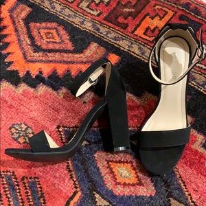 Black block heels